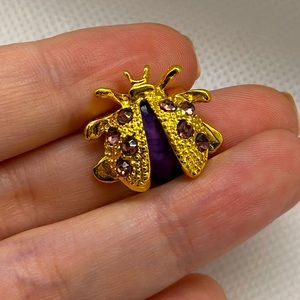 Beautiful Elegant Little Bug Gold Brooch